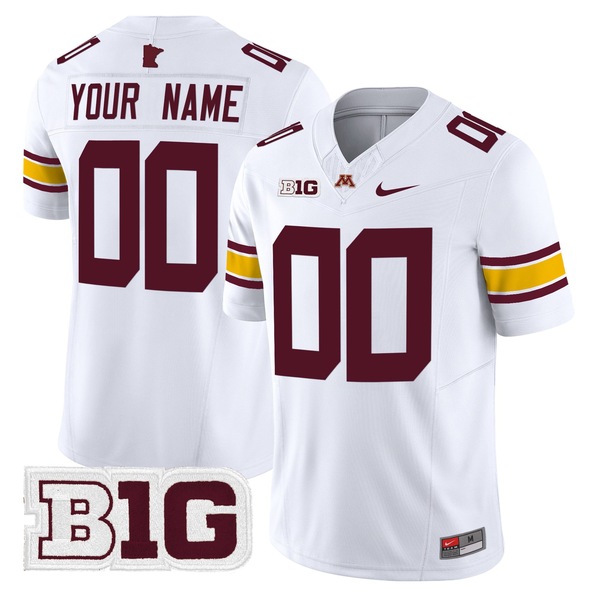 Men Minnesota Golden Gophers White Nike 2024 Vapor Limited Custom NCAA Jersey->customized ncaa jersey->Custom Jersey